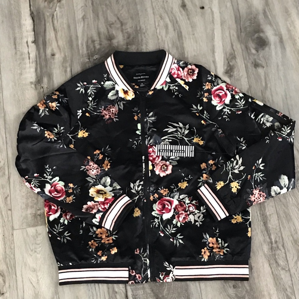 Haute Monde floral bomber jacket, size medium